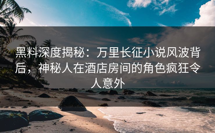 黑料深度揭秘:万里长征小说风波背后,神秘人在酒店房间的角色疯狂令人意外 黑料深度揭秘:万里长征小说风波背后,神秘人在酒店房间的角色疯狂令人意外