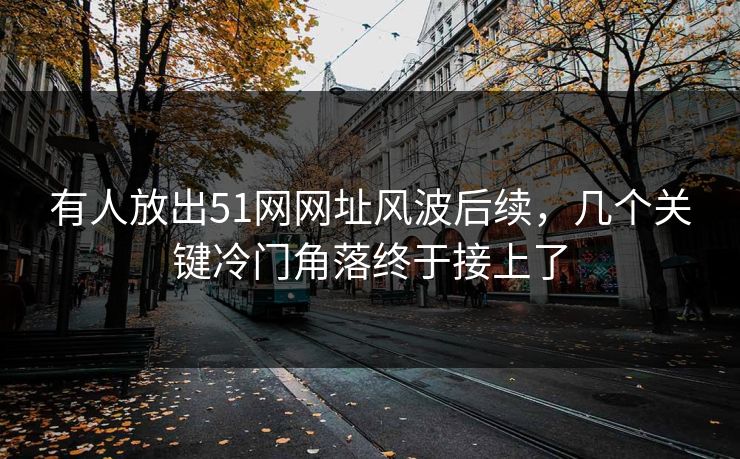 有人放出51网网址风波后续，几个关键冷门角落终于接上了